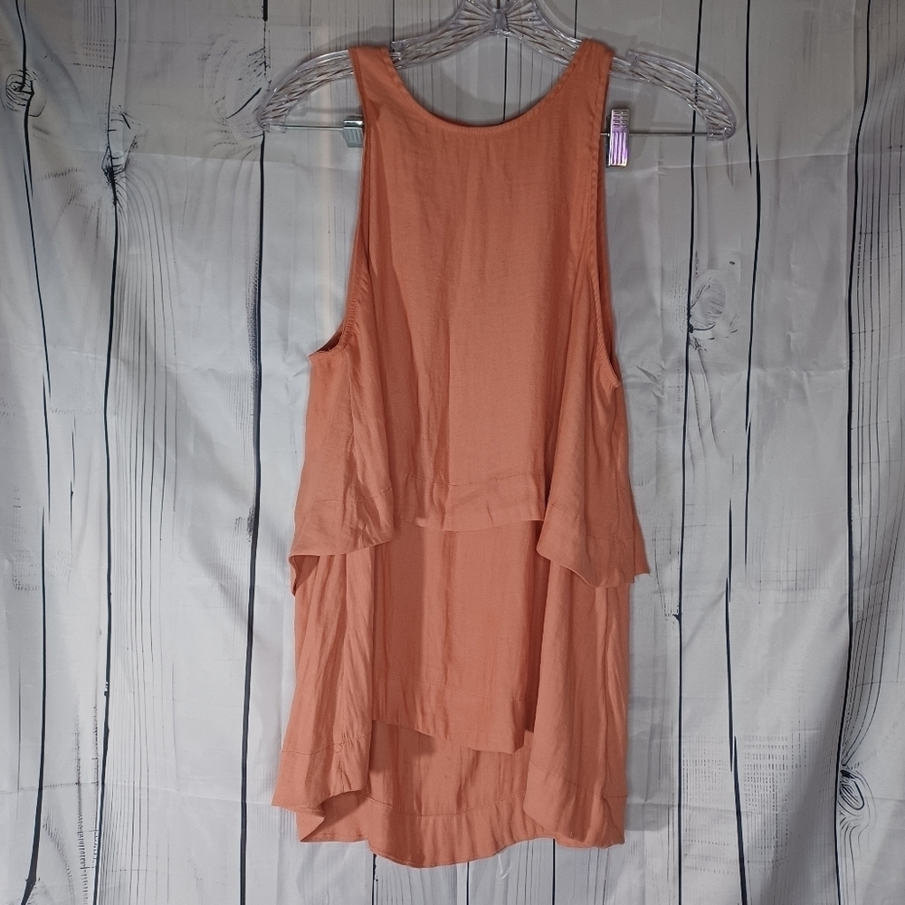 Free People Layers In Love Tunic Deep Apricot Boho Sleeveless Layered Tank